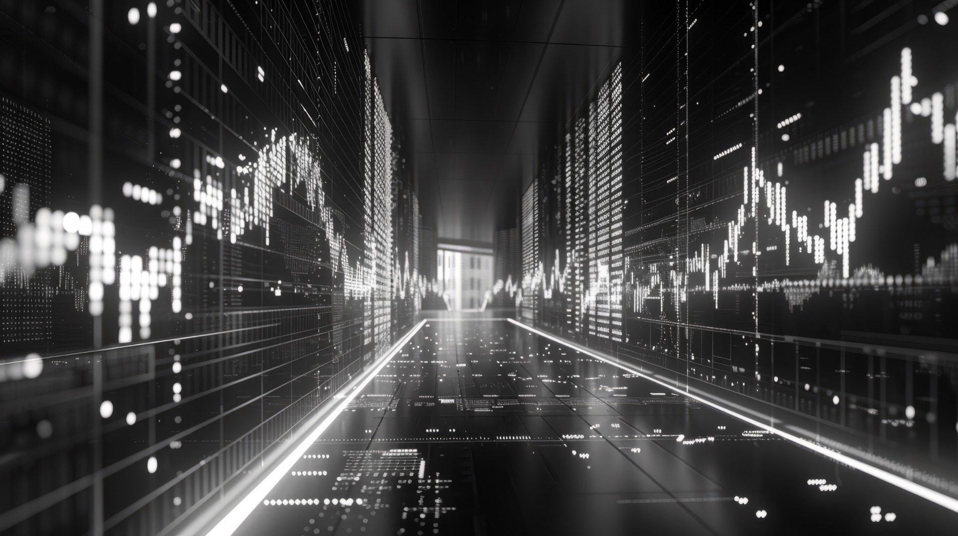 Abstract market data city